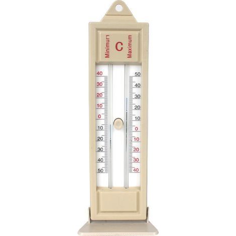 Thermomètre numérique Max-Min pour serre de jardin – Affichage clair – Support mural intégré – Matériau ABS et verre – Dimensions 24 x 8 cm (1/5)