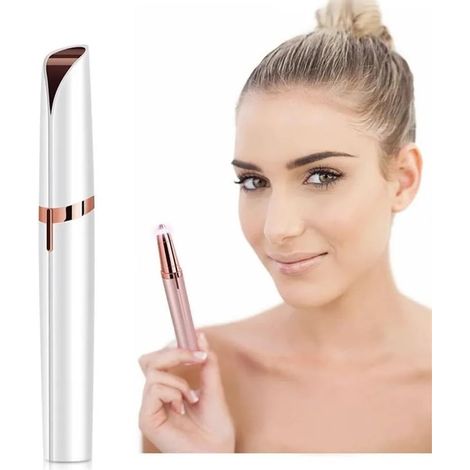 Épilateur à sourcils pour femme, épilateur électrique avec lumière LED, sûr et indolore (1/5)