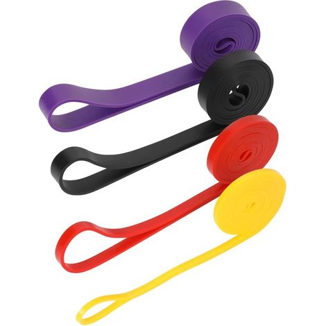 Juego de bandas de resistencia para dominadas, bandas de ejercicio para hombres y mujeres, fisioterapia, paquete de 4 (1/5)