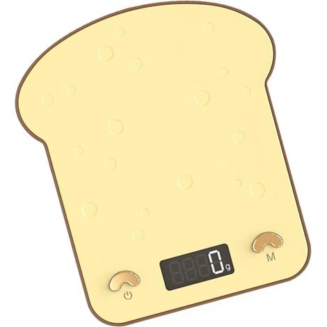 Technologie de capteurs innovante, balance de cuisine, balance numérique en forme de toasts amusants pour une pesée précise des ingrédients (1/5)