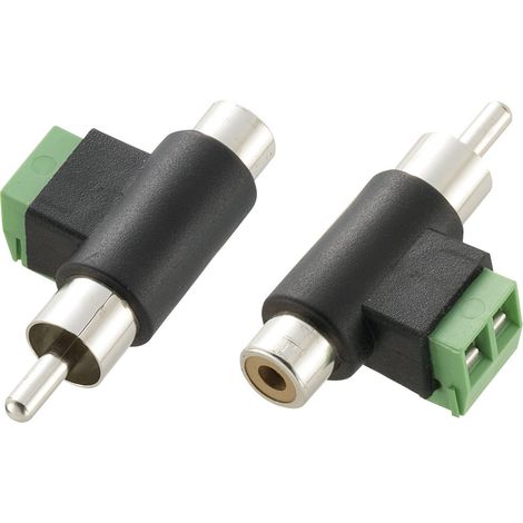 TRU COMPONENTS Cinch-Adapter Cinch-Stecker - Cinch-Buchse, Schrauben 1 St.