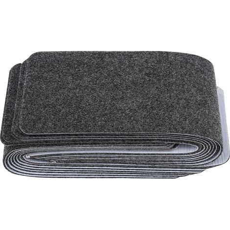 Tapis de marche d'escalier, surface antidérapante, installation facile, Gris Foncé, 760x203mm (1/2)