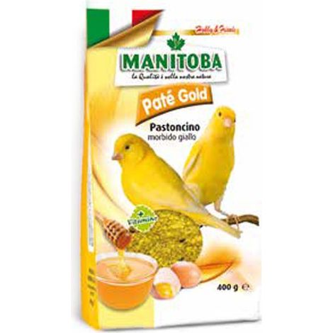 MANGIME gr. 400 MANITOBA PATE' GOLD PER TUTTI I TIPI DI UCCELLI