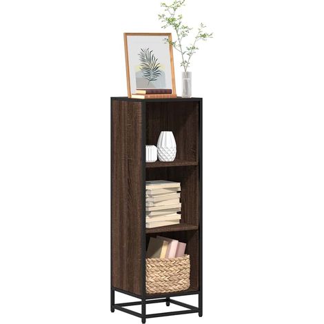 Bücherregal Braun Eichen-Optik 33,5x33x107,5 cm Holzwerkstoff
