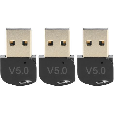 Adaptateur Bluetooth - USB Sans Fil - Bluetooth 5.0 - Portée 20 à 50 m - 3 Mbps - Pour Ordinateur - 3 Pièces (1/5)