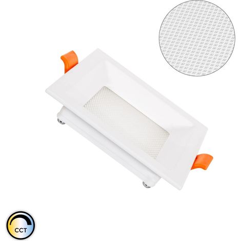 LED Einbaustrahler flach 7W CCT Wählbar Eckig Mikroprismatisch LIFUD Ausschnitt 75x75 mm No Flicker (2700K - 4000K - 6000K) Wählbar (Warm-Neutral-Kalt)