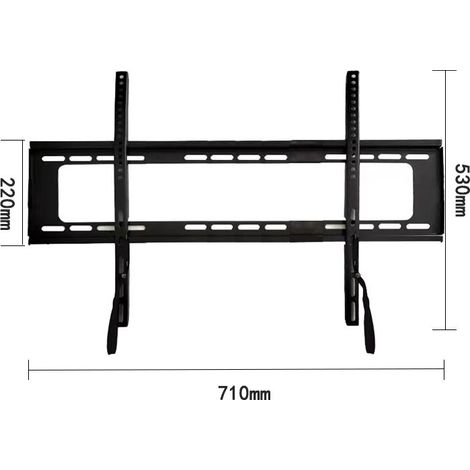 Soporte de pared fijo para TV - Compatible con televisores de 37 a 86 pulgadas - Universal, hasta 100 kg - Incluye hardware de montaje