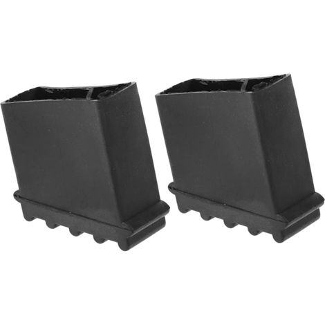 Patins à Protection de Pièces 2 Lot Résistants L'abrasion pour Caoutchouc Noir Antidérapants et Adhérence Supérieure Pieds D'échelle (1/5)