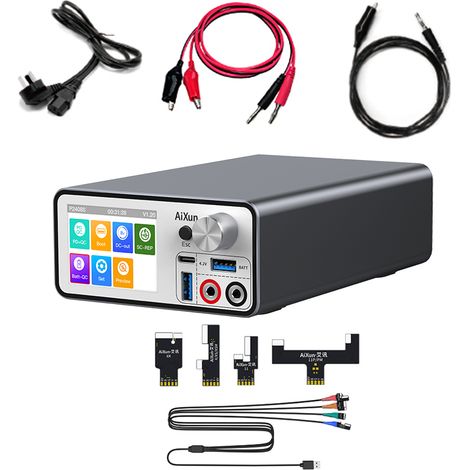 Alimentatore intelligente regolato Aixun AX-P2408S da 24 V 8 A (con cavo flessibile per iPhone X-11 PRO MAX)