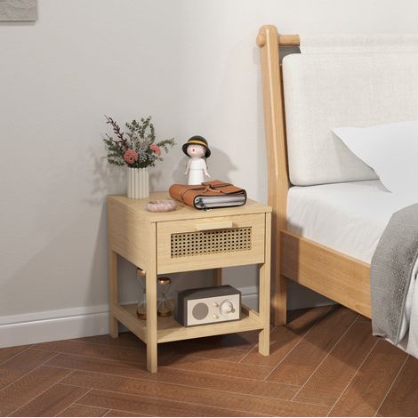 meuble rangement table salon 40 cm bois naturel OKMYHOME (1/5)