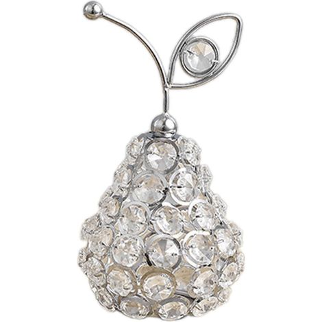 Fruchtstatue, Sammlerstück, künstliche Fruchtfigur, Tischdekoration für Schlafzimmer, Wohnzimmer oder Bar-Pear Silver (1/5)