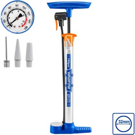 Pompe à main WADFOW avec manomètre, taille Ø32x390mm, haute pression, compatible avec les vannes