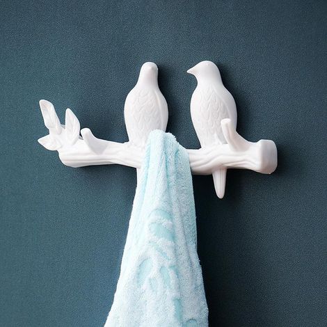 Lot de 2 crochets porte-manteaux à fixer derrière une porte, crochets pour vêtements, fixation murale sans perçage, crochets pour suspendre les vêtements, patères, sans perçage (1/5)