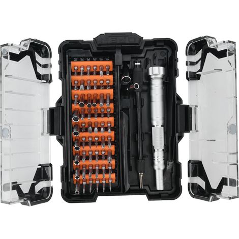 Lot complet de forets tournevis S2 acier, embouts précis, douilles pour réparation manuelle rapide, visserie hardware JM‑8163 (1/5)