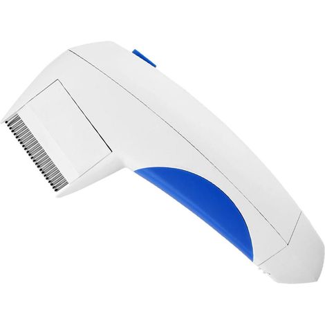 Peigne Électrique Anti-Puces - Pour Chats Et Chiens - Fonctionnement À Batterie - Poignée Ergonomique - Peigne À Dents Fines - 1 Pièce (1/5)