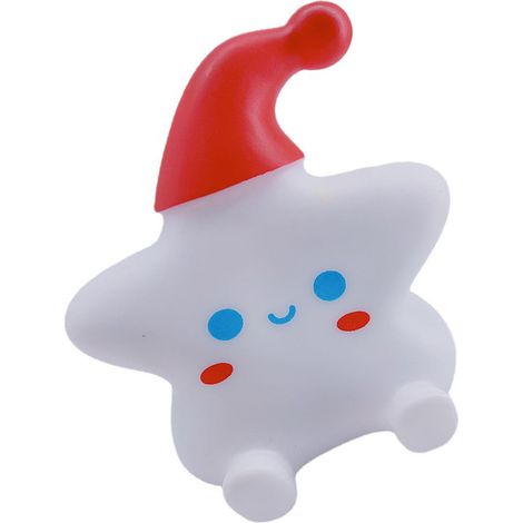 Lumière de nuit veilleuse étoile mignonne capteur lumière sans fil lampe chevet LED 3 piles bouton chapeau rouge (1/5)