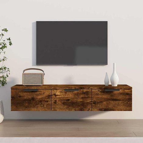 vidaXL Wall Cabinet Smoked Oak 102x30x20 cm Engineered Wood (1/5)