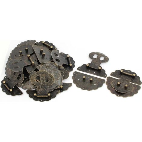 Boîte à outils ronde forme château Schnalle Riegel loquet bascule Bronze tonne 20 pièces