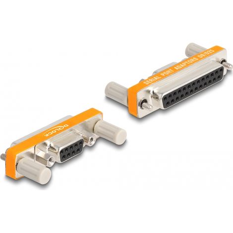 Delock Adaptador D-Sub 9 pines hembra con tuercas a D-Sub 25 pines hembra con tornillos