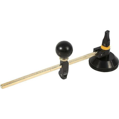 1 Piece Round Glass Cutter With Suction Cup Tool, Diamond Round Knife For Professional Hobbyist Glass Cutter - Diameter 300mm (1/4)