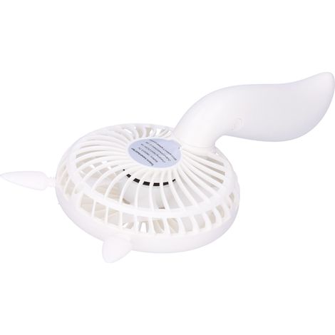 Tragbarer Mini-Ventilator mit 180°-Drehung, wiederaufladbar per USB, weiß (1/5)