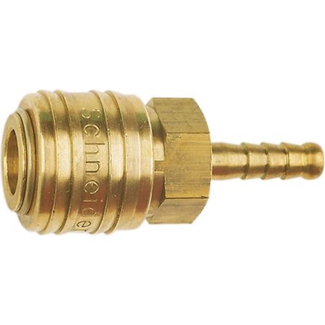 Raccord rapide en laiton avec douille de flexible 9 mm