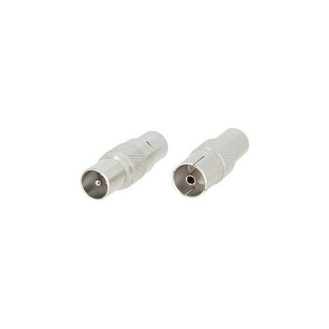 2 fiches coaxiales IEC 9.52 à visser Mâle + Femelle (1/2)