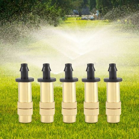 10 pièces réglable cuivre tête d'arrosage Micro brumisation jardin arrosage buse (1/5)