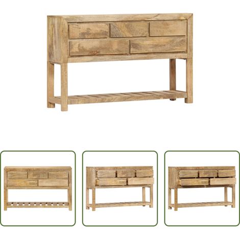 vidaXL Table console - Buffet 120x30x75 cm bois de manguier massif (1/5)