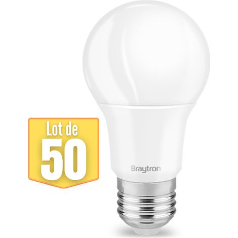 Lot de 50 ampoules LED A60 9W (Eq. 60W) E27 3000K (1/5)