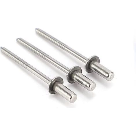 Lot de 20 rivets aveugles - En aluminium - Étanche - 4,8 x 16 mm - Avec tête plate,Seuçais (1/5)