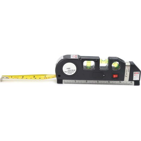 Niveau à bulle laser, règle horizontale multifonctionnelle, ruban à mesurer, règle