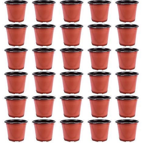 30 pots de fleurs en plastique (1/3)