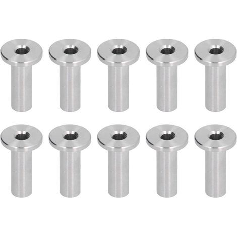 10 High Tensile Strength, Anti-Fatigue, and Weatherproof Stainless Steel Cable and Railing Sleeves, 3/16" (1/5)