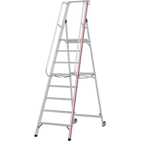 Scaletta 8 gradini - altezza massima di lavoro 3.85m - 8081/08