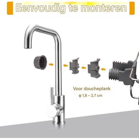 2 estantes de ducha de acero inoxidable，no requieren perforación，estante de baño telescópico de acero inoxidable，soporte para ducha (1/4)