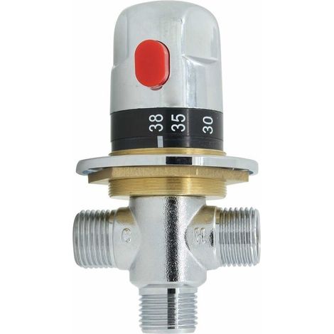 Tigrezy vanne thermostatique 3 voies mitigeur thermostatique douche bain 1/2 pouce (1/5)