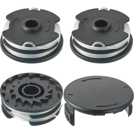 Nylon line spool, replacement line for LIDL Parkside lawnmower PRT 550 A1, A3 PRTA 20-Li A1, B2, C3 Spare Parts Trimmer (3 spools of line + 1 cover) (1/5)
