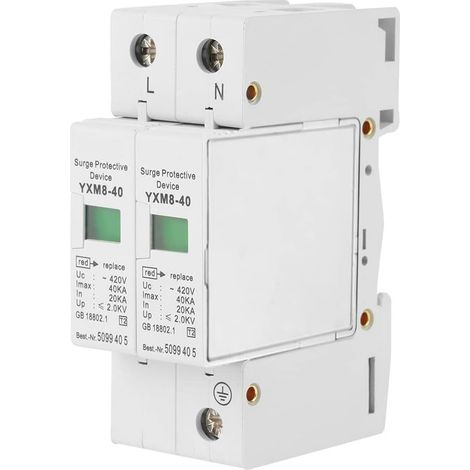 Parafoudre DC 220V, Dispositif de Protection 2P 40Ka Contre Surtensions, Basse Tension (1/5)