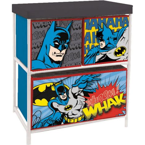 Meuble de rangement à 3 paniers Batman