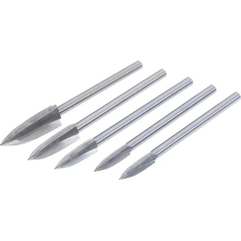 5 pz/set strumenti per intaglio e incisione del legno con punta da trapano per intagliare la radice per lo strumento di intaglio del legno fai-da-te (1/5)