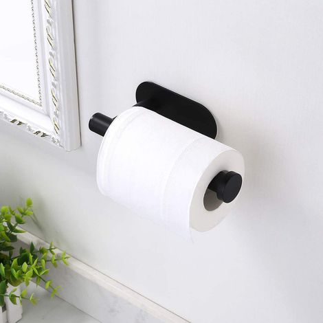 Wall Toilet Roll Holder Self, Black