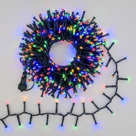 Guirlande Boa lumineuse D6CM 10M 500 LED multicolores extensible câble vert IP44 31V SMART Connect Lotti (1/5)