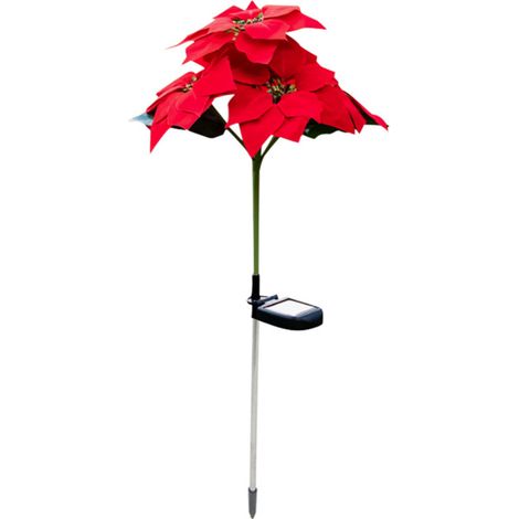 Lampes solaires à piquet pour pelouse, 5 LED blanches, lampe de jardin, guirlande lumineuse solaire LED en forme de fleur, décoration de Noël