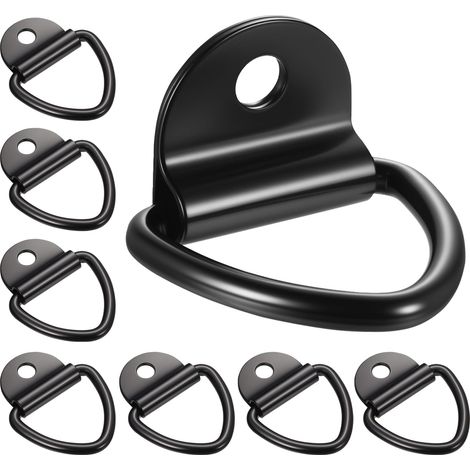 8 PcsAnneaux d'Arrimage en D, Anneaux Arrimage, Remorque d'Anneau Montage Crochet Arrimage en D de Fixation de Montage pour Camions Voitures Remorques Accessoires(Charge 1000 kg) (1/5)