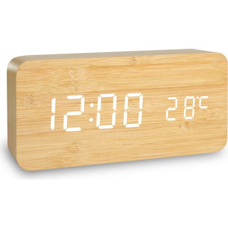 Réveil Numérique LCD Mignon en Forme de Lapin pour Enfants - avec Veilleuse (Rose) (1/5)