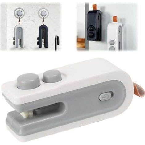 Soudeuse de Sachets USB Rechargeable 2 en 1, Scelleuse Thermique Portative pour Emballage Aliments Snacks Plastique