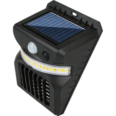Lampe murale solaire étanche avec 3 couleurs et 26 LED avec détecteur de mouvement Éclairage extérieur 15,5 x 10,4 cm (1/5)