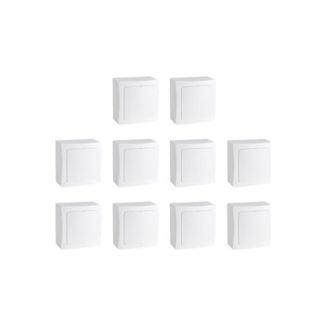 Legrand - Oteo - LOT de 10 Bou00eetes de du00e9rivation - Blanc - Ref. : 086057x10 (1/4)