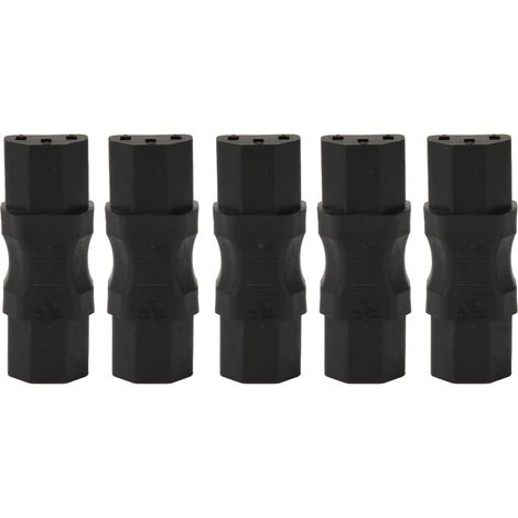 5 adaptateurs IEC320 C13 vers C15, connecteur convertisseur en cuivre standard pour bloc UPS et ordinateur portable (1/5)